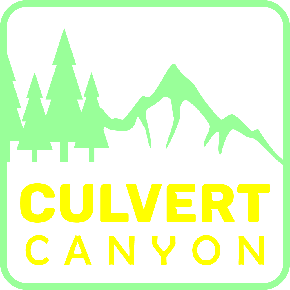 Logo for Culvert Canyon, a Fallout 76 camp build by Aqua Nova.