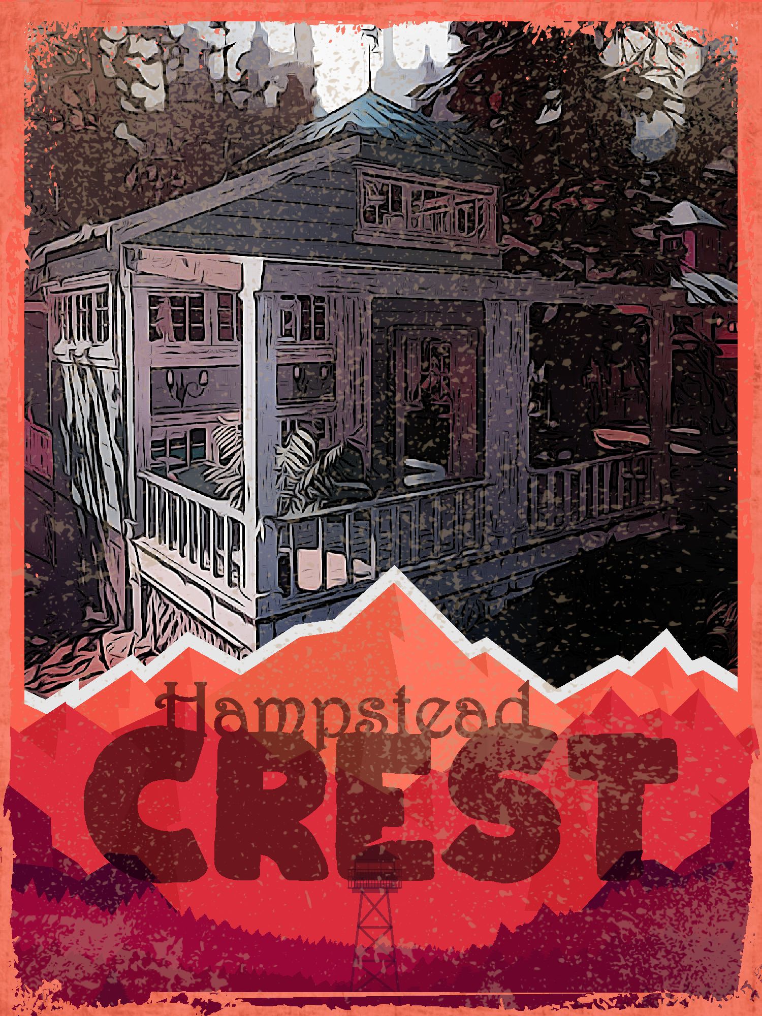 Hampstead Crest poster for Fallout 76 camp build.